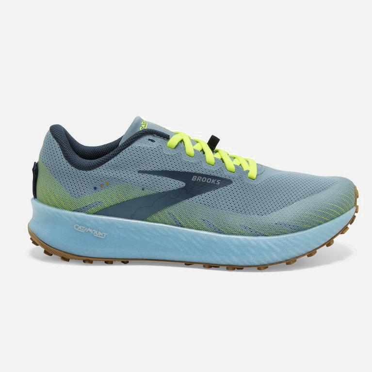 Brooks Catamount Womens Trail Running Shoes - Blue/Nightlife/Biscuit/Green Yellow - Philippines (253